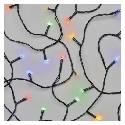 Emos D4AM09 karácsonyi fényfüzér Classic 18m 180 LED 6W IP44 - többszínű, időzítő, zöld Legnépszerűbb