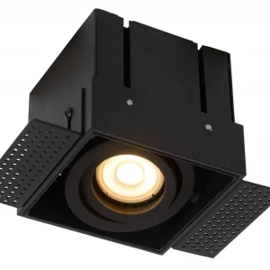 Rendeld meg most Lucide 09925/01/30 süllyeszthető spotlámpa Trimless 1x50W GU10 - fekete, állítható, szabályozható