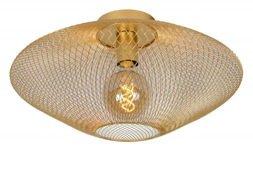 Lucide 21123/45/02 mennyezetre szerelhető lámpa Mesh 1x40W E27 - sárgaréz, szabályozható Azonnali szállítás