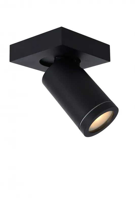 Lucide 09930/05/30 mennyezeti spotlámpa 1x5W LED GU10 320lm 2200K/3000K IP44 - az izzó a csomag tartalma, fekete, állítható, szabályozható, CCT Gyors kiszállítás