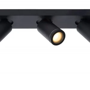 Utolsó esély Lucide 09930/15/30 mennyezeti spotlámpa 3x5W LED GU10 3x320lm 2200K/3000K IP44 - az izzó a csomag tartalma, fekete, állítható, szabályozható, CCT