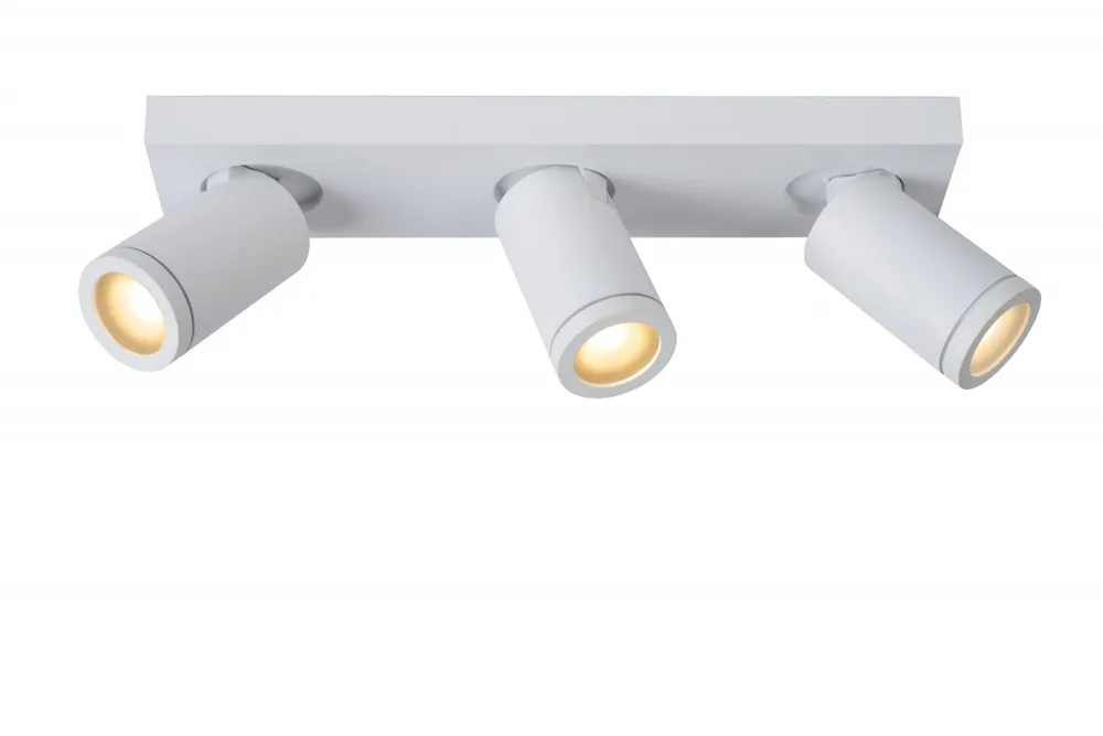 Lucide 09930/15/31 mennyezeti spotlámpa 3x5W LED GU10 3x320lm 2200K/3000K IP44 - az izzó a csomag tartalma, fehér, állítható, szabályozható, CCT Vedd meg online