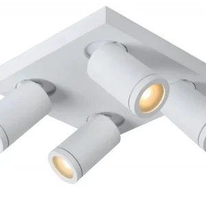 Rendeld meg most Lucide 09930/20/31 mennyezeti spotlámpa 4x5W LED GU10 4x320lm 2200K/3000K IP44 - az izzó a csomag tartalma, fehér, állítható, szabályozható, CCT