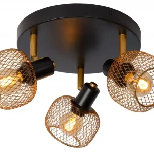 Vásárlói kedvenc Lucide 77978/13/02 mennyezeti spotlámpa Maren 3x40W E14 - sárgaréz, állítható, szabályozható