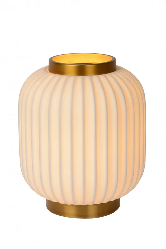 Lucide 13535/24/31 asztali kislámpa Gosse 1x40W E14 - fehér, porcelán, kábelkapcsoló Gyors kiszállítás