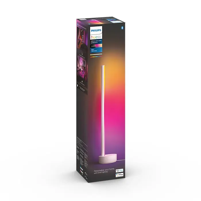 Népszerű Philips Hue 8718696176238 LED asztali lámpa Signe 1x11.8W 2000-6500K RGB - szabályozható, Bluetooth, White and Color Ambiance, fehér