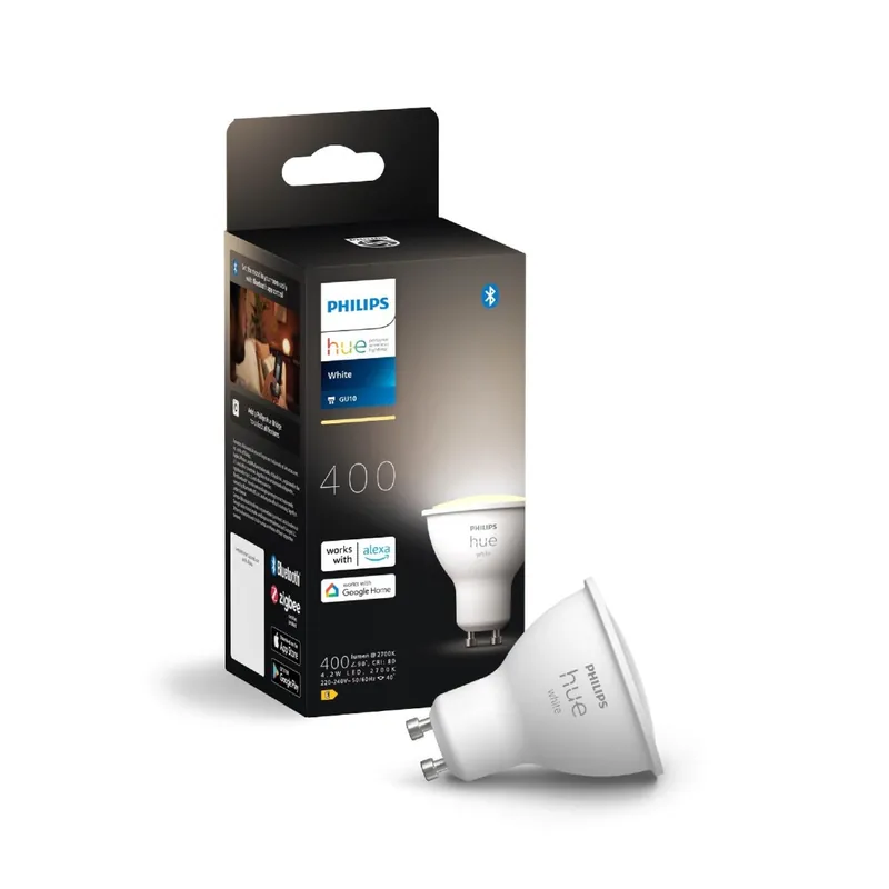 Csak ma Philips Hue 8720169230170 LED intelligens izzó 4,2W GU10 LED 400lm 2700K