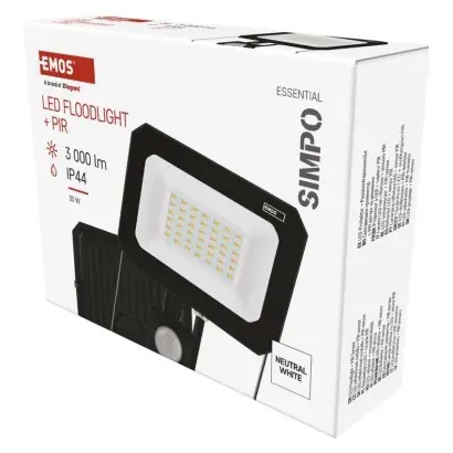 Expressz szállítás EMOS ZS2333 LED reflektor SIMPO 30W integrált LED forrás 3000lm 4000K
