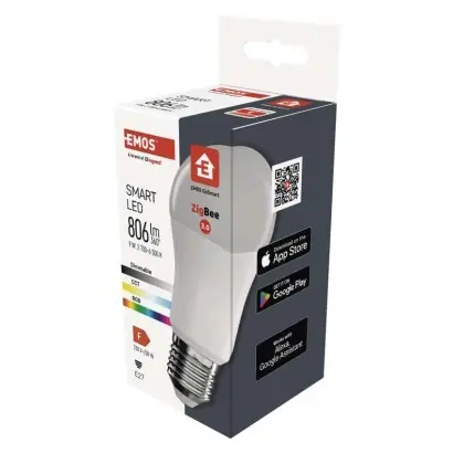 EMOS ZQZ514R LED intelligens izzó GoSmart 9W integrált LED forrás 806lm 2700-6500K Kedvezmény