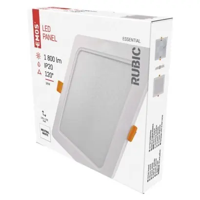 Szuper ajánlat EMOS ZD2442 LED süllyeszthető lámpa RUBIC 18W integrált LED forrás 1800lm 4000K